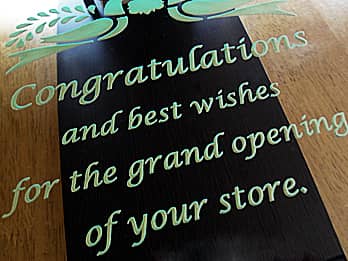 S[hɒFAJXjp̊|v̑OʃKXɒuCongratulations and best wishes for the grand opening of your storeṽN[YAbv摜
